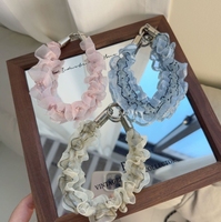 Blumenspitze und Blattrand Handyhülle Anhänger Armband mit Zwei Haken Mehrzweck-Schlüsselanhänger Handgelenkschlaufe Kurzes Design