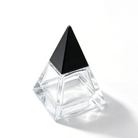 Neu Eingetroffen: Pyramidenförmige Luxus Vintage Leere Glas-Parfümflasche 30ml 50ml 100ml mit Deckel für Männer und Frauen