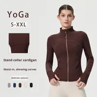 Chaqueta Deportiva Premium de Alta Gama para Yoga y Running para Mujer, Cuello Alto, Poliéster, Cintura Elástica, Secado Rápido, Edición 2026
