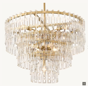 Lustre rond à étages Marignan en cristal CO, design moderne, luxueux et très demandé, pour salle à manger - Product Image 1