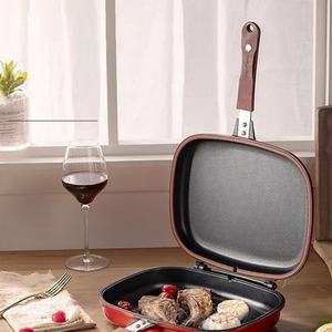 Sartén de parrilla doble a precio barato, sartén de doble cara, sartén de aluminio, sartén doble, utensilios de cocina - Product Image 2