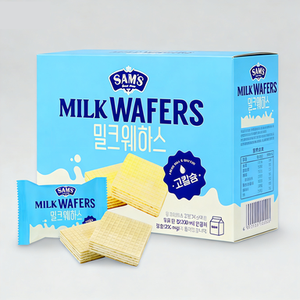 SAM’s Milk Wafers Premium Milk Cream Wafer 1 Case 18 Pcs Kids Snack Gift <b>Box</b> Sweet Crispy <b>Well</b>-being Healthy Snack Wholesale - Product Image 4