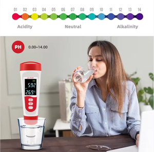 Analyseur de qualité de l'eau 2-en-1 rétroéclairé haute précision (<span class=keywords><strong>pH</strong></span> et température) pour piscine, <span class=keywords><strong>spa</strong></span>, hydroponie, aquarium, cosmétique – <span class=keywords><strong>pH</strong></span>-<span class=keywords><strong>mètre</strong></span> portable - Product Image 6