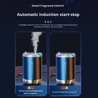 Diffuseur d'air de voiture intelligent en métal Lumière étoilée tricolore Vaporisateur d'aromathérapie liquide longue durée Parfum d'ambiance