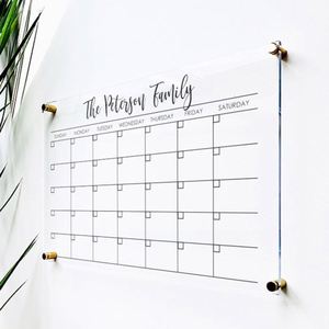 Segno di primavera montato a <span class=keywords><strong>parete</strong></span> grande <span class=keywords><strong>Plexiglass</strong></span> calendario mensile acrilico personalizzato - Product Image 2