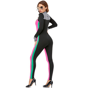 Disfraz de porristas de fútbol Sexy para bebé, modelo de <span class=keywords><strong>coche</strong></span>, traje de carreras para chica, mono de motocicleta, traje de espectáculo - Product Image 2
