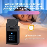 Tengyan 3-in-1 Desktop Kabelloses Ladegerät mit Lautsprecher, Wecker, Touchscreen & KI-Sprachassistent (Magnetisch)