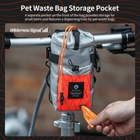 Sacoche de potence de vélo Rhinowalk 1L, porte-gobelet de vélo avec support de bouteille d'eau pour guidon, poches en filet pour téléphone, collations et équipement de bikepacking