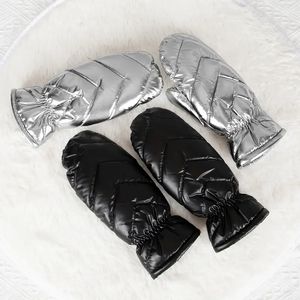 Mitaines brodées de ligne de couleur unie <span class=keywords><strong>Gants</strong></span> chauds épais et courts en duvet <span class=keywords><strong>Gants</strong></span> d'hiver imperméables à l'épreuve du froid - Product Image 6