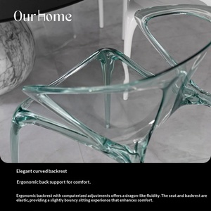 AVA Transparent Acrylic <b>Stackable</b> <b>Dining</b> Table <b>Chair</b> Light Luxury High-End Nordic Italian Designer Crystal Living Room Single - Product Image 3