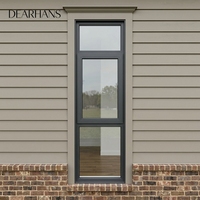 Fenêtres en aluminium conformes aux normes australiennes, double vitrage insonorisé, types de fenêtres à battants en profilé aluminium, écoénergétiques