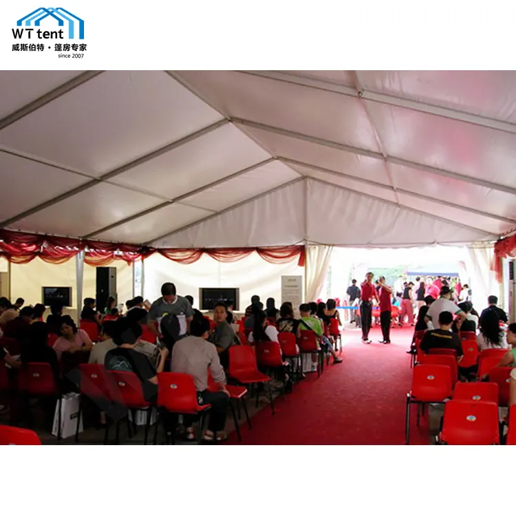 200 300 500 People Outdoor Waterproof Clear Span Trade Show Tent Transparent Clear Wedding Marquee Tent For Outdoor