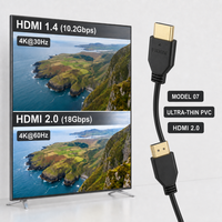 Cable HDMI 2.0 18Gbps HDR Chapado en Oro 4k, Solo Venta al Por Mayor