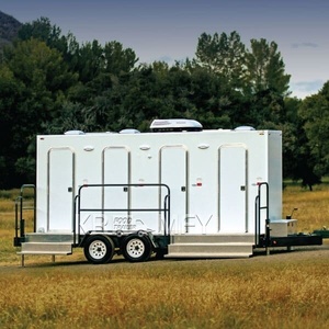 Vip <b>Portable</b> <b>Toilet</b> Trailer Mobile Washroom Restroom Eco-Friendly Durable Galvanized Steel Frame Apartment Use - Product Image 4