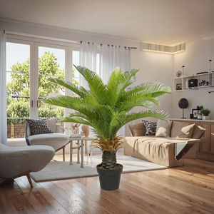 ต้นบอนไซเทียมคุณภาพสูง ขายดี ต้นปาล์มซาโกจำลอง สำหรับตกแต่งภายในและภายนอกบ้าน ห้องนั่งเล่น สวน บ้าน ห้างสรรพสินค้า - Product Image 5