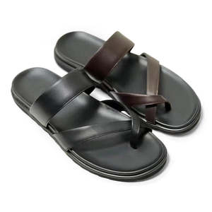 Zapatos de Cuero Genuino para Hombre, Moda 2025, Pantuflas Deportivas Antideslizantes, Empeine de Piel de Vacuno de Primera Calidad, Suela de EVA Suave, Sandalias Transpirables - Product Image 3