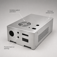 Service de fabrication de tôlerie OEM, boîtier de châssis en acier inoxydable sur mesure pour l'électronique, découpe laser, pliage CNC, soudage