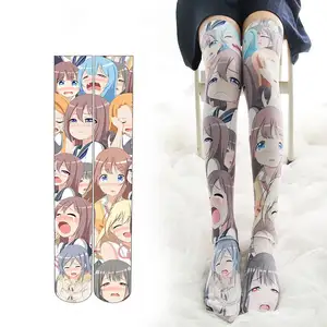 77 socks Cheap custom printing Stockings For Girl High Tube Thigh Silk Stockings