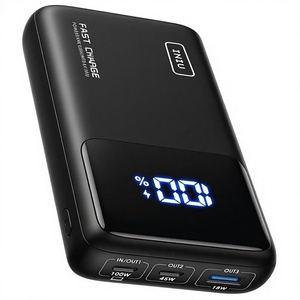 <span class=keywords><strong>INIU</strong></span>-banco de energía de 100W, cargador portátil de 25000mAh con pantalla Digital, USB C, batería <span class=keywords><strong>externa</strong></span> de carga rápida para ordenador portátil, IPh, viajes - Product Image 1