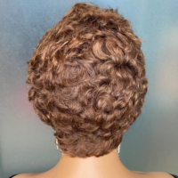 Perruque Courte Bouclée 13x4 Full Lace Frontal 100% Cheveux Humains pour Femmes Noires, Coupe Pixie Brésilienne, Perruques Lace Frontal 13x4