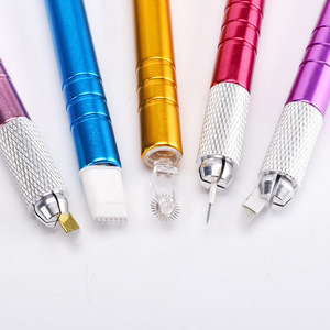Metal PMU Microblading <b>Holder</b> Pen Manual Eyebrow Tattoo Hand Tool for Microshading - Product Image 2
