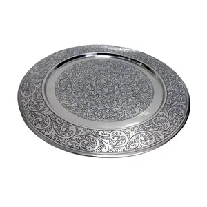 Plato de servicio de forma exquisita, Material ABS de alta calidad, diseño moderno de lujo, fiestas de boda, eleva la experiencia gastronómica India - Product Image 4