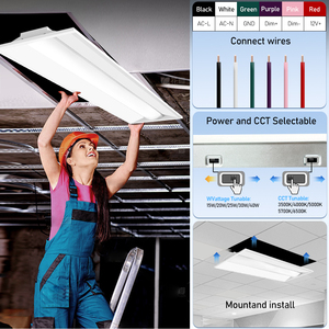 Plafonnier LED encastré US Warehouse, certifié DLC, garantie 5 ans, dimmable, blanc, IP20, 1x4, panneau de plafond plat, montage en surface - Product Image 3