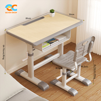 Fabricant professionnel de bureaux réglables en hauteur à manivelle manuelle, table et chaise pour étudiants, pour projets en classe, B2B 80*50