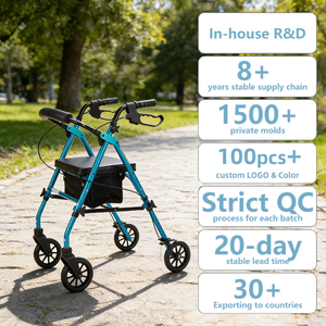 Simplywalk, aide à la marche en alliage d'aluminium, capacité de 150 kg, pour personnes âgées, équipement de réadaptation, partenaire stratégique UKCA - Product Image 1