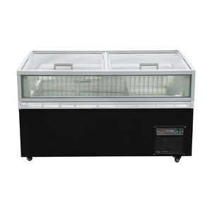 Congélateur <span class=keywords><strong>vitrine</strong></span> îlot à fenêtre compacte, type combiné, avec compresseur haute performance, pour la conservation de viande et produits alimentaires en supermarchés et boucheries - Product Image 3