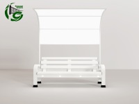 Banco de Aluminio Premium con Toldo Impermeable, Banco para Jugadores, Suministro Directo de Fábrica para Uso en Canchas Deportivas