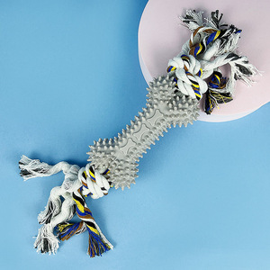 Durevole TPR e <span class=keywords><strong>PVC</strong></span> Pet giocattoli interattivi nodo osso da masticare e dentizione corda sostenibile e per piccoli animali - Product Image 5