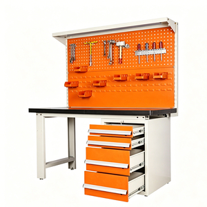 Banc de travail antistatique robuste OEM ODM avec pieds réglables et tiroirs, capable de supporter une charge de 800 kilogrammes, gris industriel - Product Image 5
