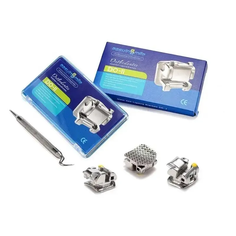 Easyinsmile Dental Self-Ligating Metal Brackets Orthodontic Brackets Metal Braces for Teeth 20PCS/Box