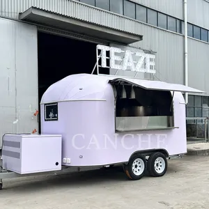 Remorque alimentaire mobile extérieure pour camping et rue, 4m, violette, pour camion de cuisine - Product Image 2