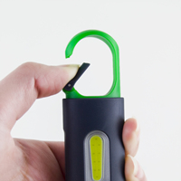 3In1 Senter Saku Portabel Tahan Air IP54 Lampu Flash USB Isi Ulang Li-ion ABS COB LED Mini Gantungan Kunci Lampu Camping Carabiner