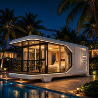Capsule spatiale Apple Cabin, maison modulaire préfabriquée étanche pour l'extérieur, mini-maison mobile pour parc, villa, bureau, boutique
