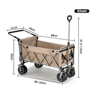 Chariot de plage utilitaire robuste pliable E-RIKE Chariot pliant de camping pliable avec roues de réservoir - Product Image 1