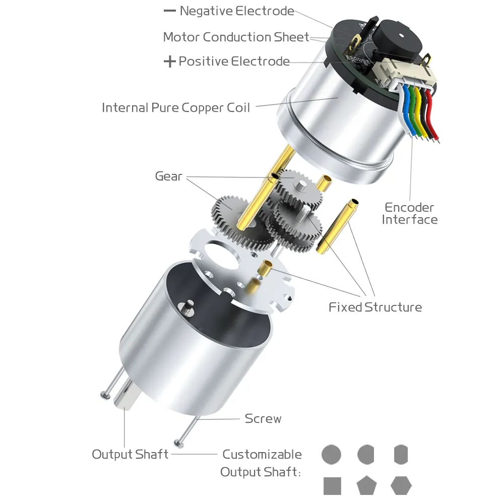 JGB37-520B 홀 인코더 소형 DC 기어드 모터 6V12V 전진 및 후진 6RPM ~ 1590RPM 속도 측정