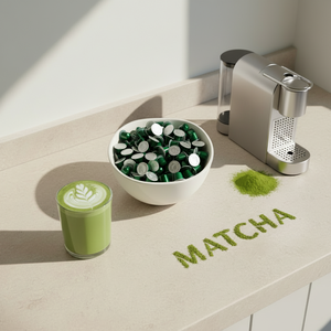 Cápsulas <span class=keywords><strong>de</strong></span> Té Matcha Puro Ceremonial Estándar Europeo, Té Suelto para Adelgazar, Cápsulas <span class=keywords><strong>de</strong></span> Té con <span class=keywords><strong>Leche</strong></span> Latte - Product Image 1
