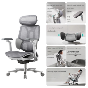 Smart Ergonomic Office <strong>Chair</strong> Fully Automated Lumbar Tracking 4D Headrest Adjustable Armrest Mesh Swivel Extendable Modern <strong>Chair</strong> - Product Image 6