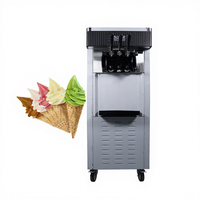Machine à crème glacée commerciale automatisée 3 saveurs Yoqurt Soft Serve Lce Cream Machine Table Top Portable Soft Lce Cream Maker