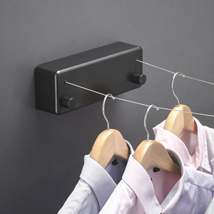 Câble métallique Invisible rétractable, <span class=keywords><strong>pour</strong></span> <span class=keywords><strong>linge</strong></span> rétractable, Double ligne, en acier inoxydable, <span class=keywords><strong>pour</strong></span> l'intérieur des hôtels, rétrécissement <span class=keywords><strong>pour</strong></span> salle de bain, support de séchage - Product Image 3