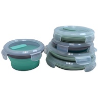 Boîtes à lunch Bento en silicone pour le stockage des aliments en Offre Spéciale rond écologique Récipient de stockage des aliments pliable résistant à la chaleur