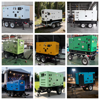 Générateur diesel super silencieux pour usage domestique 50Hz 60Hz 220V 380V 10Kva 20Kva 25Kva Générateur diesel avec remorque