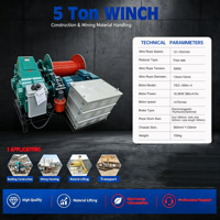Treuil hydraulique électrique 1-5 tonnes, treuil de levage pour la construction, treuil à câble avec moteur 220V/380V, certifié ISO CE