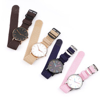 Bracelet de montre en nylon tissé Perlon, ceinture en toile, poignet en tissu résistant à la transpiration, 14/16/18/20/22mm