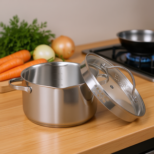 <b>Saucepan</b> With Spout 1.5 L 16 Cm Stainless Steel For Soup And Stock Pots - Product Image 3