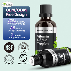 Gotas Orales de Vitamina D3 y K2 Orgánica OEM, 50 ml, 10000 UI, Suplementos Energéticos para Adultos - Product Image 1