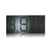 Nouveaux produits de l'usine Jhering, étanches, 24 pouces, verts, 4 chiffres, télécommande RF/LCD, affichage numérique LED pour enseignes au gaz